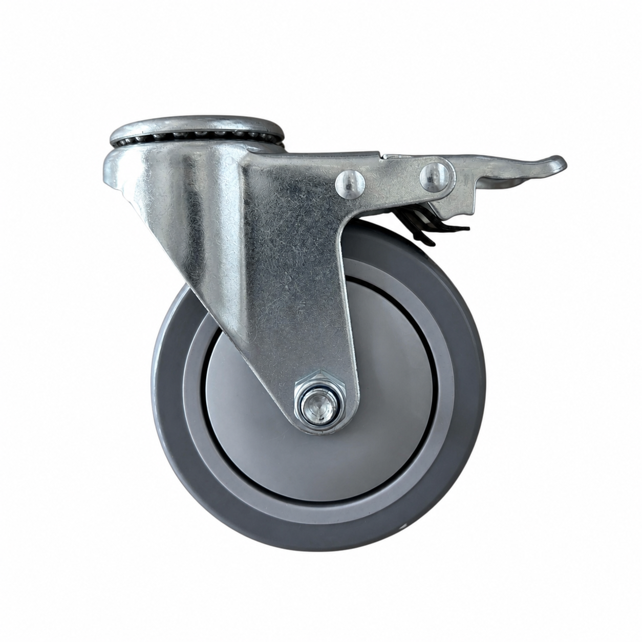 520100hb( 12)- Колесо для покупательских тележек 100 мм( под болт М12 торм. терм. рез.двойной шарик)